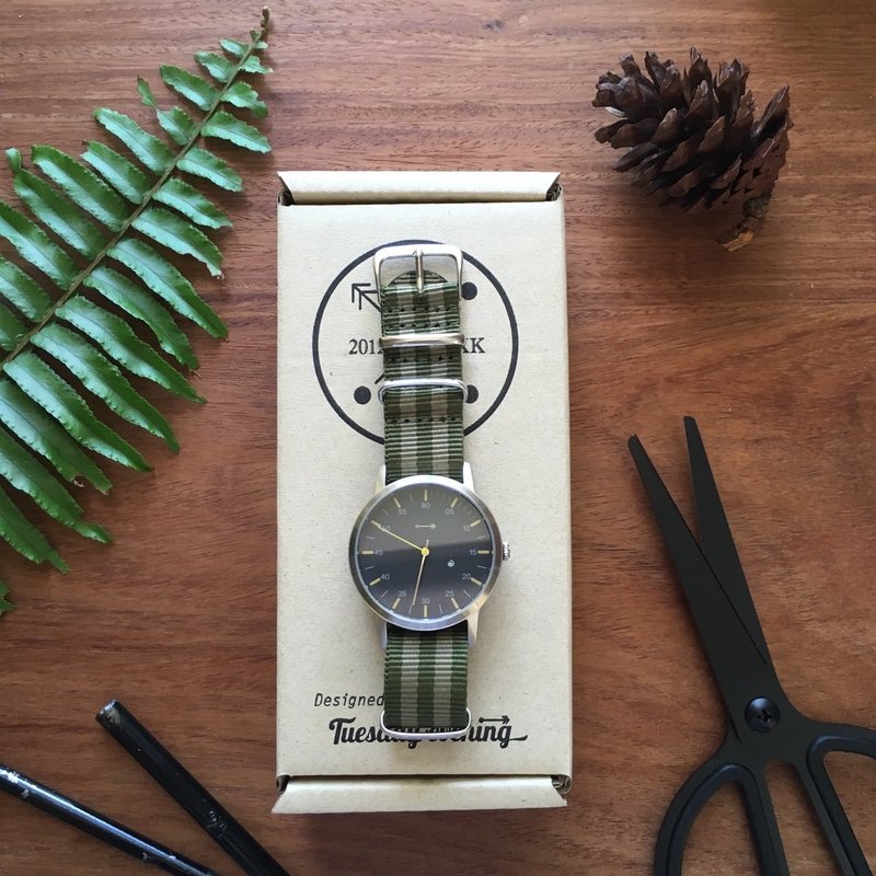 Christmas Set - Vintage Mark One Black Dial with Nato Strap - 女表 - 其他金属 黑色