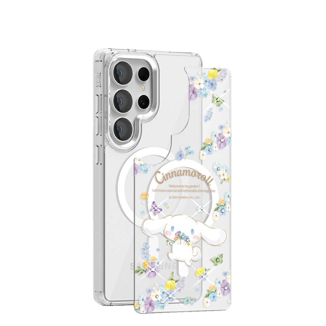 Samsung S26/S25/S24系列 可拆式磁吸片材彩钻壳 - 芬芳大耳狗 - 手机壳/手机套 - 其他材质 多色