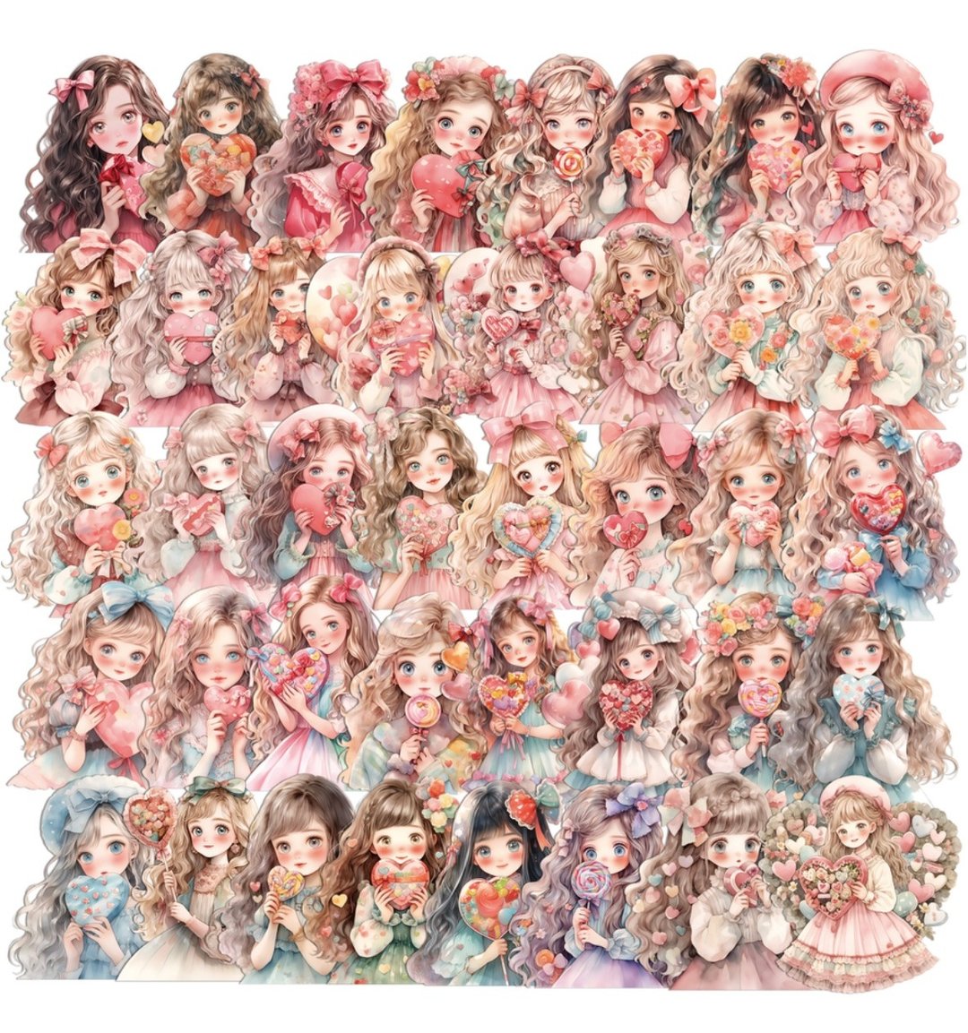 ValentineGirl 40种款式 - 贴纸 - 纸 