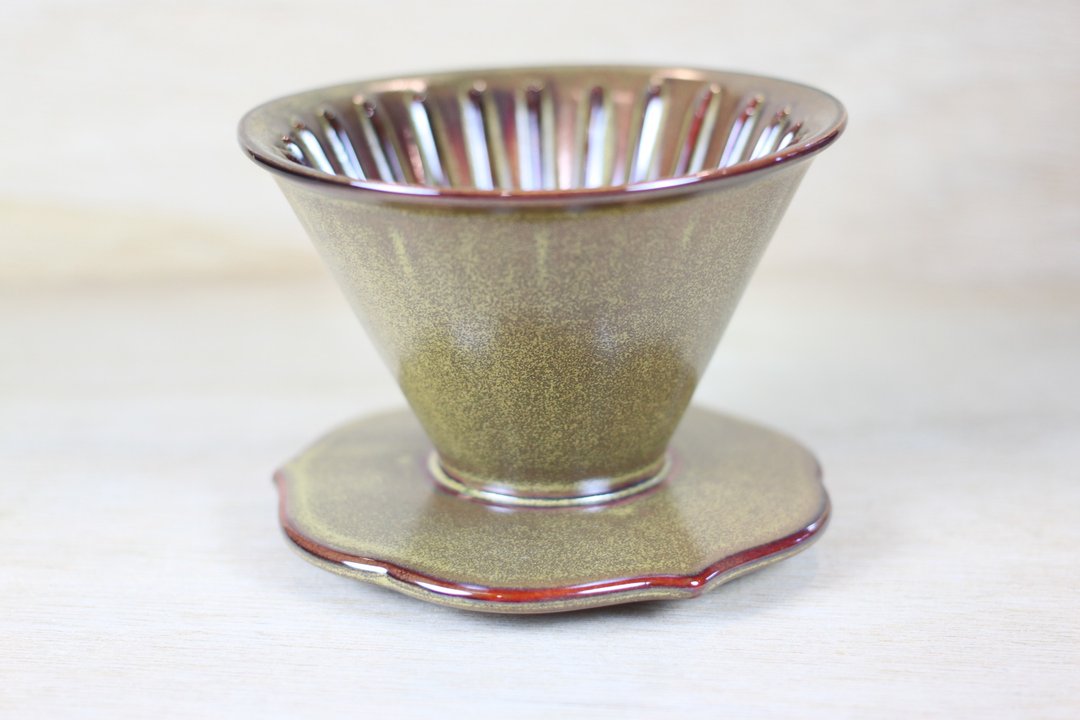 【沐春生活】50 度角滤杯 自然釉咖啡滤杯 茶墨色 莺歌烧 - 咖啡壶/周边 - 陶 多色