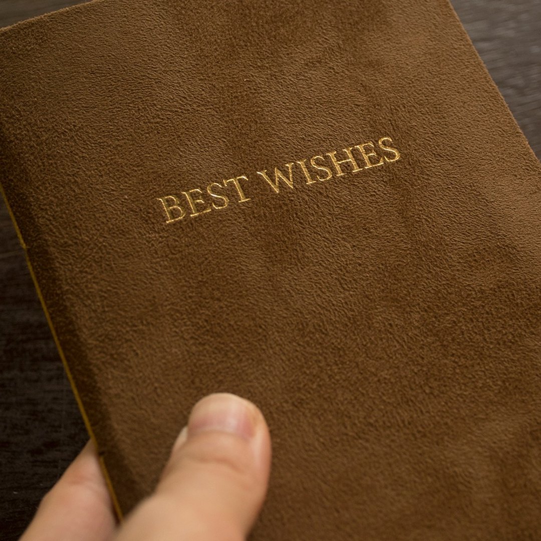 Best Wishes 卡片书 | 定制化烫金 礼物书 - 卡片/明信片 - 纸 咖啡色
