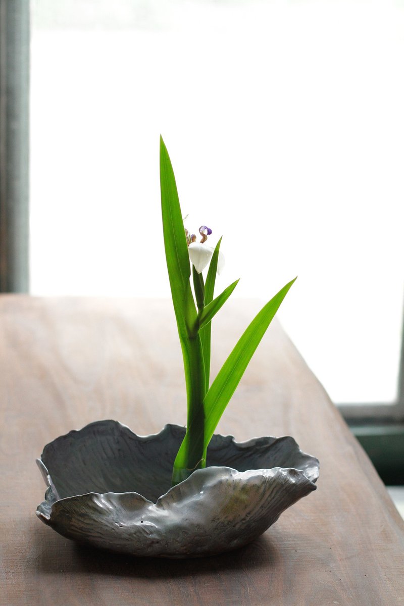 纯手捏多层次上釉特色陶瓷花器 - 花瓶/陶器 - 陶 蓝色