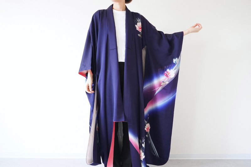 和服, 和服洋装, 婚礼和服, 振袖和服, 长和服, 古董 - 晚装/礼服 - 丝．绢 蓝色
