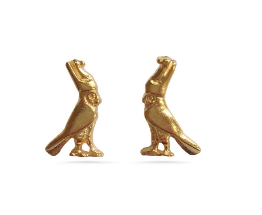 古埃及荷鲁斯耳环 - 耳环/耳夹 - 其他金属 金色