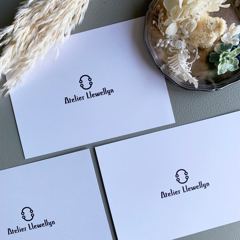 Atelier Llewellyn 品牌专属卡片信封套组 - 卡片/明信片 - 纸 白色