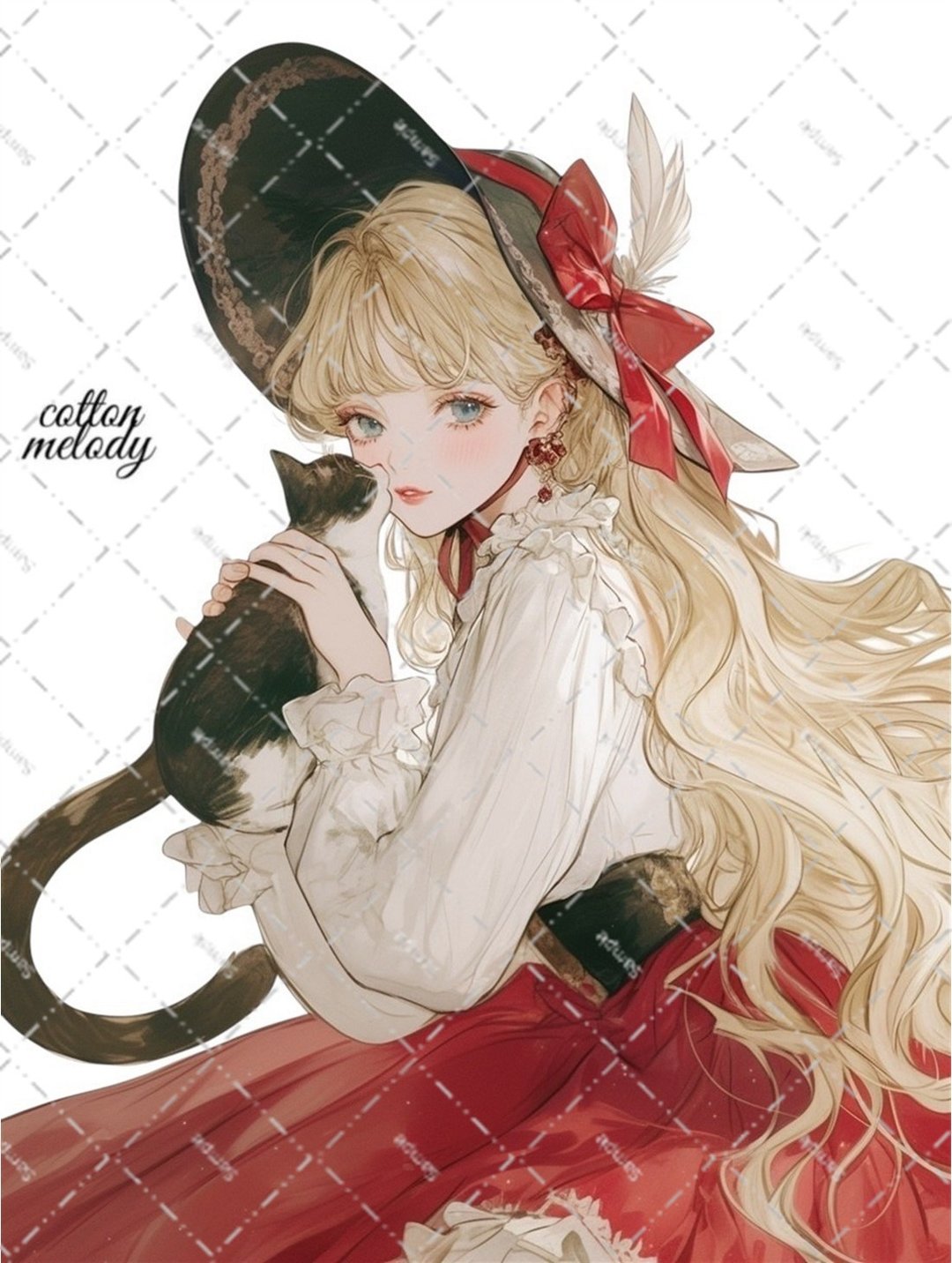 original sticker no.6715 人物贴纸 原创贴纸 人物贴纸 女孩贴纸 原创人物贴纸 - 贴纸 - 纸 