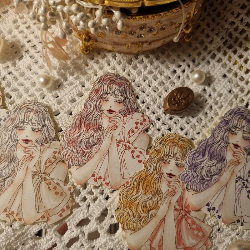 诞生石-石榴/ 紫水晶 - 贴纸 - 纸 