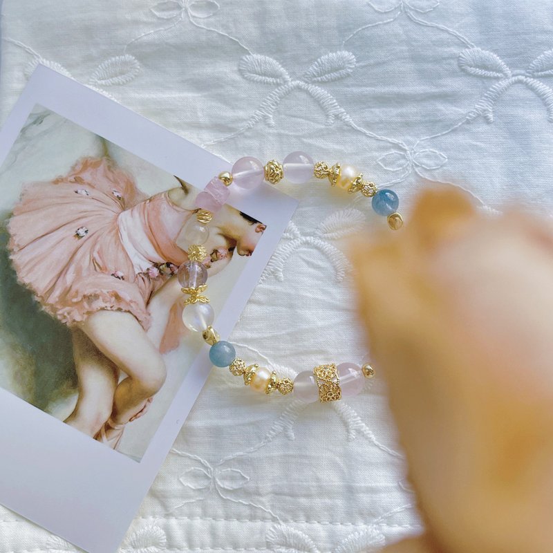 玛歌的王冠丨粉晶+紫水晶丨招桃花 好人缘丨定制化水晶手链 - 手链/手环 - 水晶 粉红色