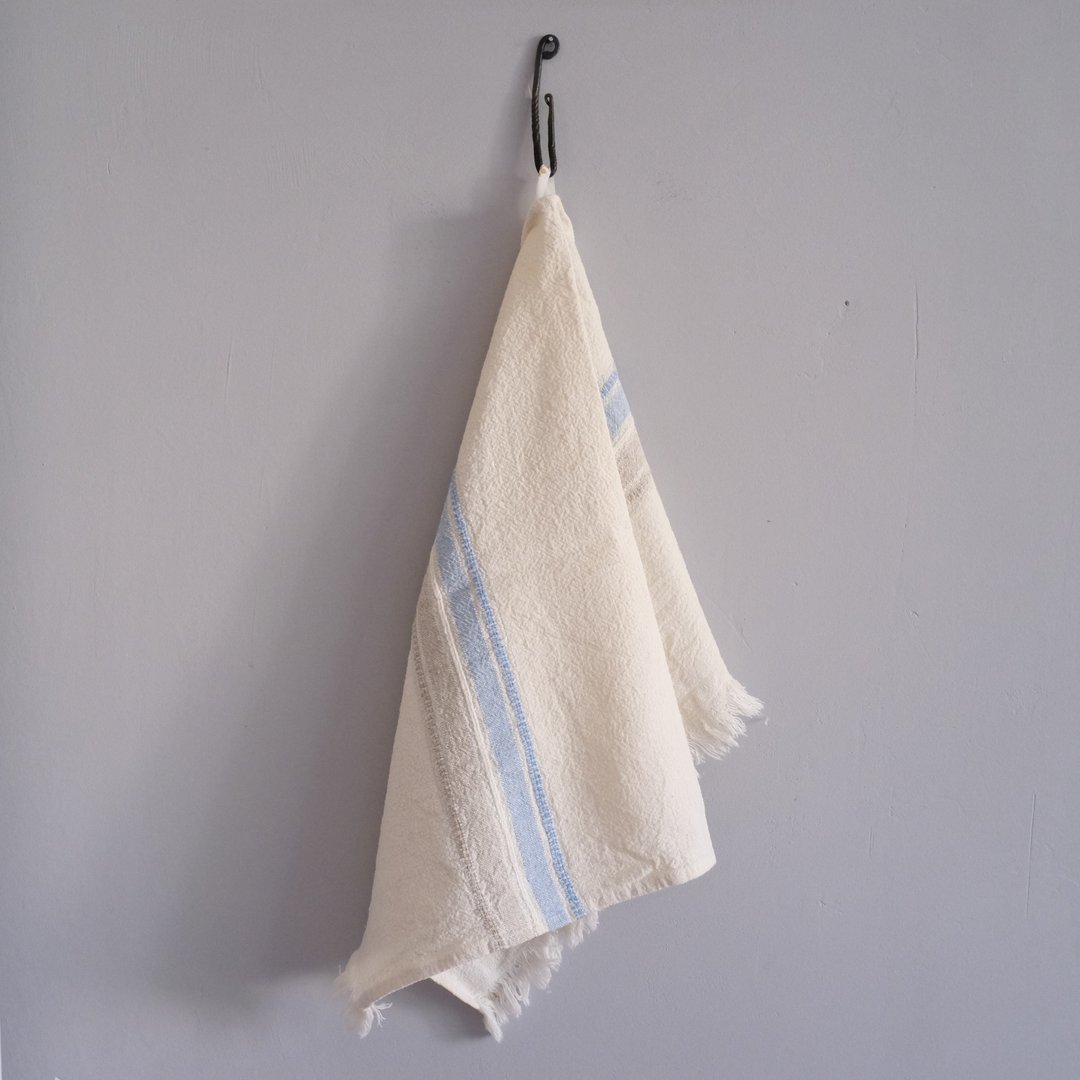 亚麻浴巾挂环 40 x 60 厘米 - 卫浴用品 - 亚麻 白色