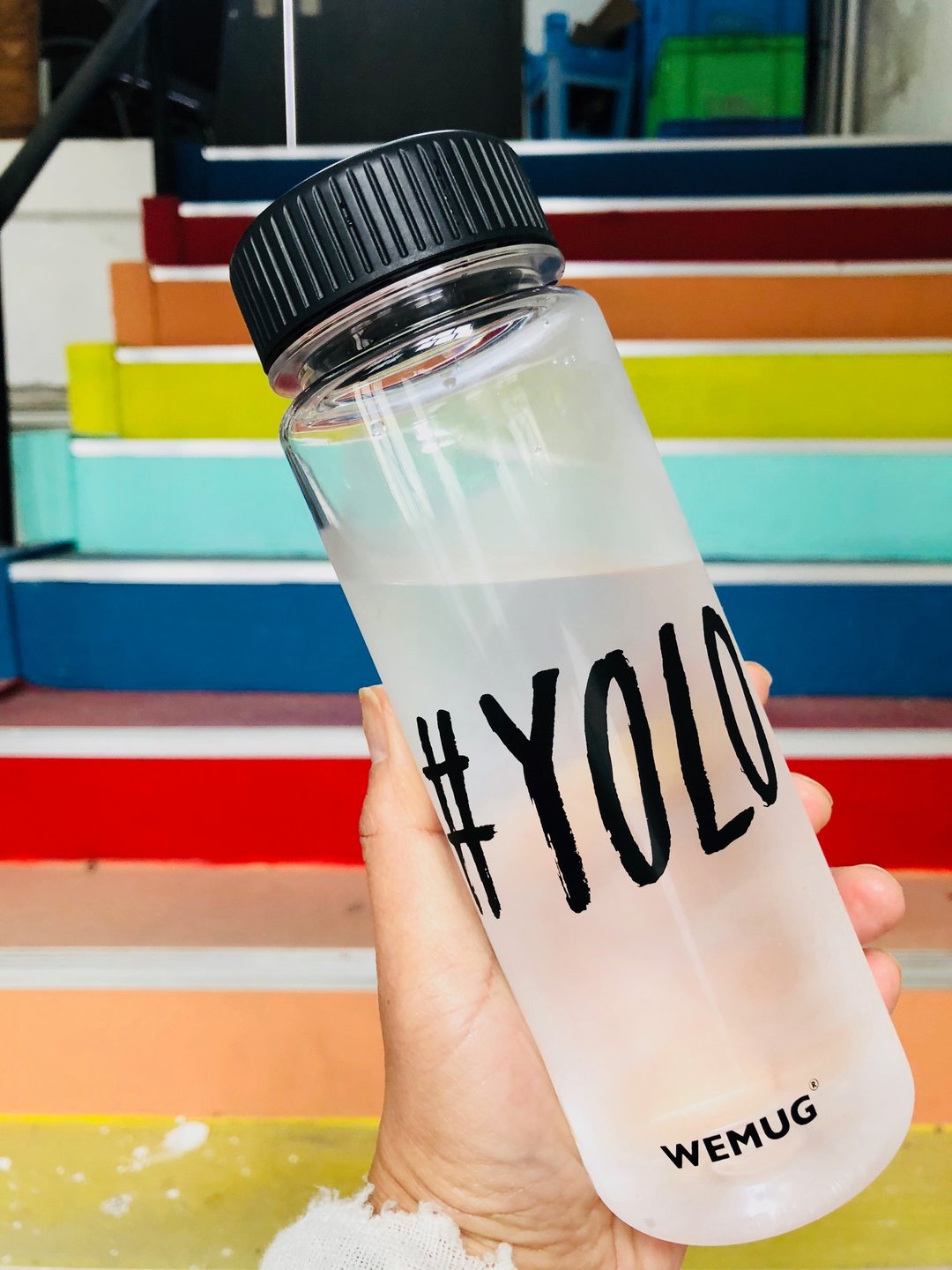 日本畅销 安全 轻便 都市生活 随身瓶 水壶 - 透明#YOLO - 水瓶/水壶 - 塑料 