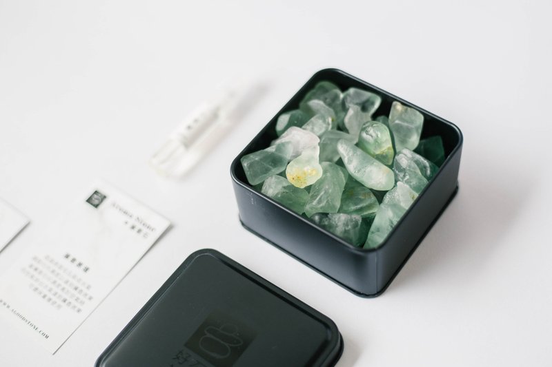 【扩香石礼盒】绿萤石 矿石香氛 附香水及提袋 - 香薰/精油/线香 - 水晶 