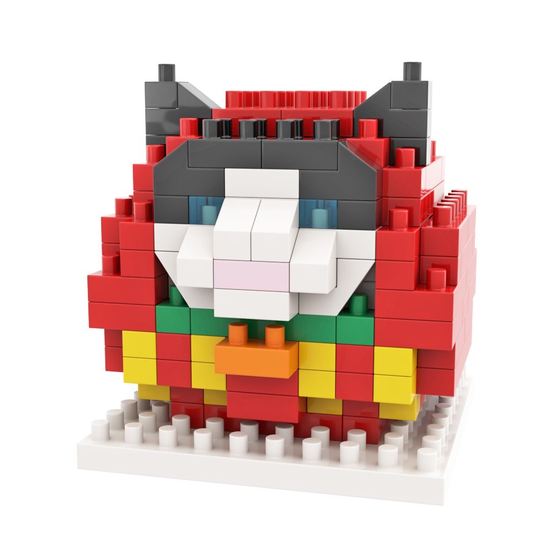Archbrick 猫猫达摩 Pixel积木 Nanoblock - 玩偶/公仔 - 塑料 多色