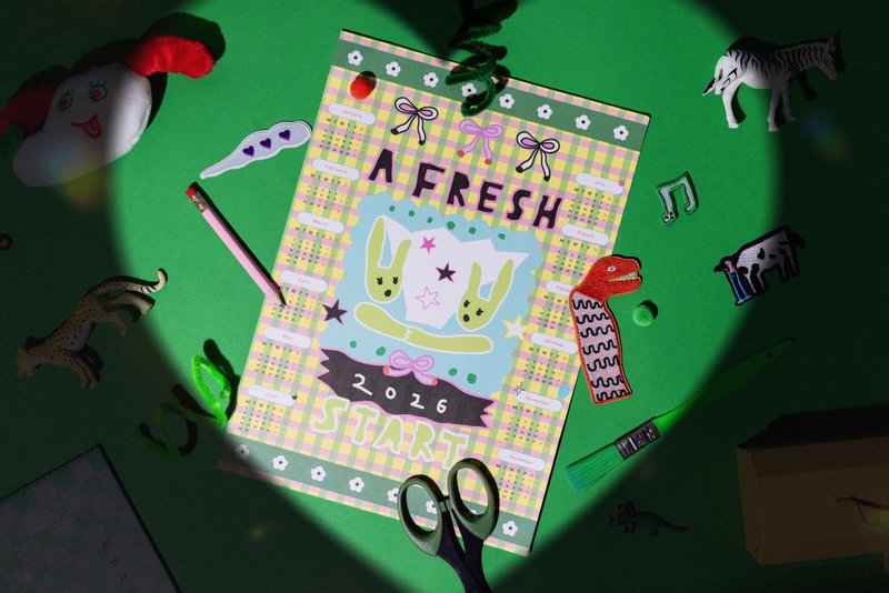 好事发生 2026兔兔年历海报 - 年历/台历 - 纸 多色