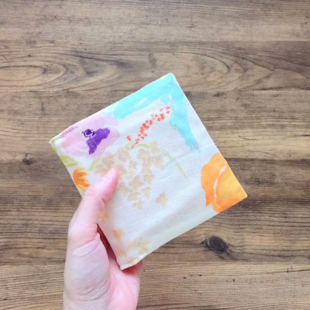 绝版出清 !【GTS/卫生用品包/口罩收纳包】水彩花园 粉橘点点 - 化妆包/杂物包 - 棉 橘色