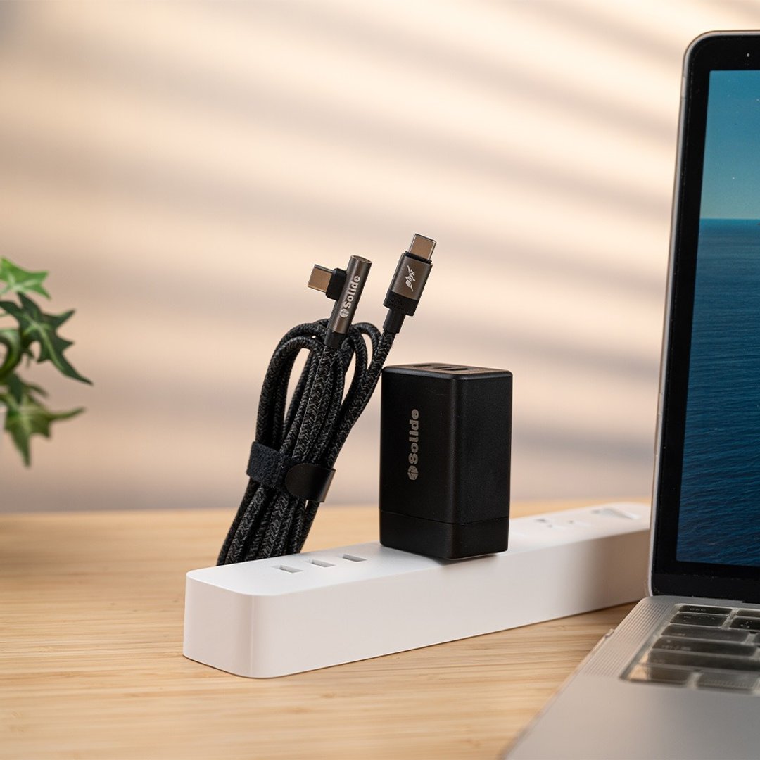 USB-C to USB-C L型耐弯折编织传输线 160cm (2色任选) - 充电宝/传输线 - 其他材质 多色