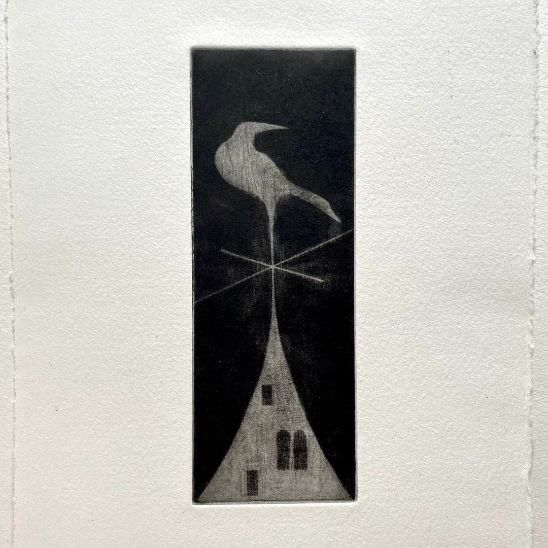 凹版限量版画 - Haut (Top) - 海报/装饰画/版画 - 纸 黑色