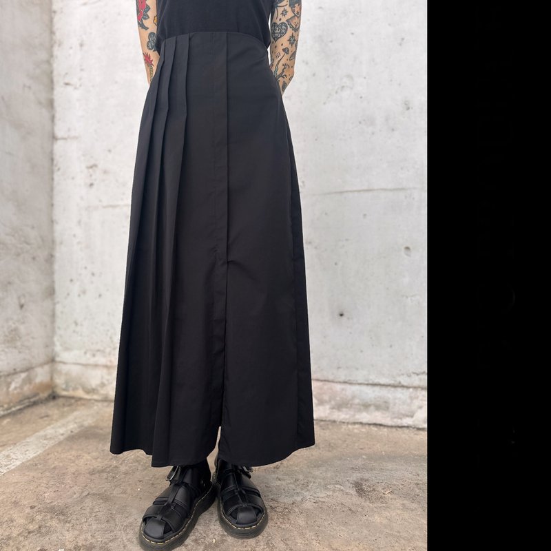 川字半身裙 - 裙子 - 其他人造纤维 黑色