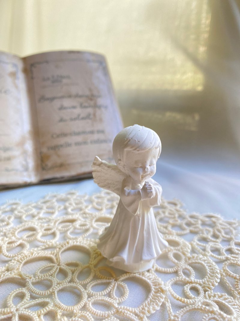 【好日手作】迷你小天使香氛石摆饰 扩香石 圣诞礼物 情人节礼物 - 香薰/精油/线香 - 其他材质 白色