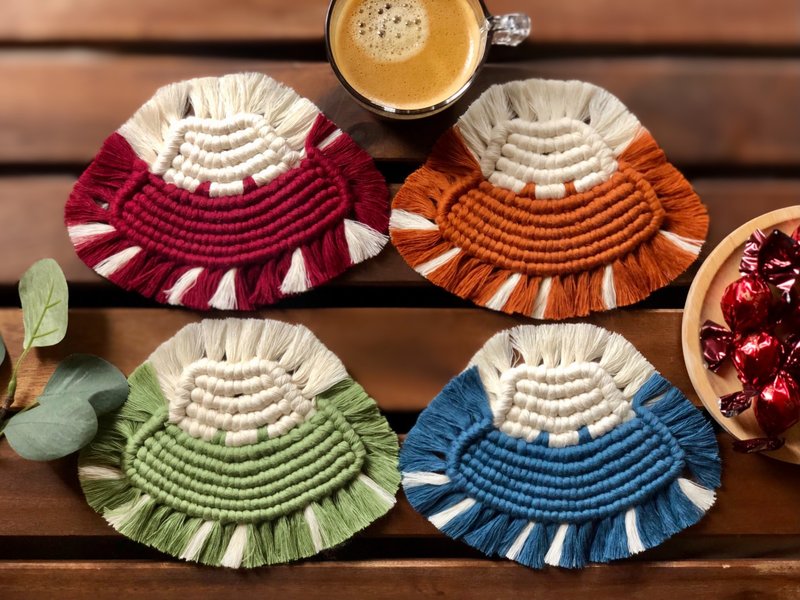 富士山【四季】杯垫系列 四件一组 - 杯垫 - 棉．麻 多色