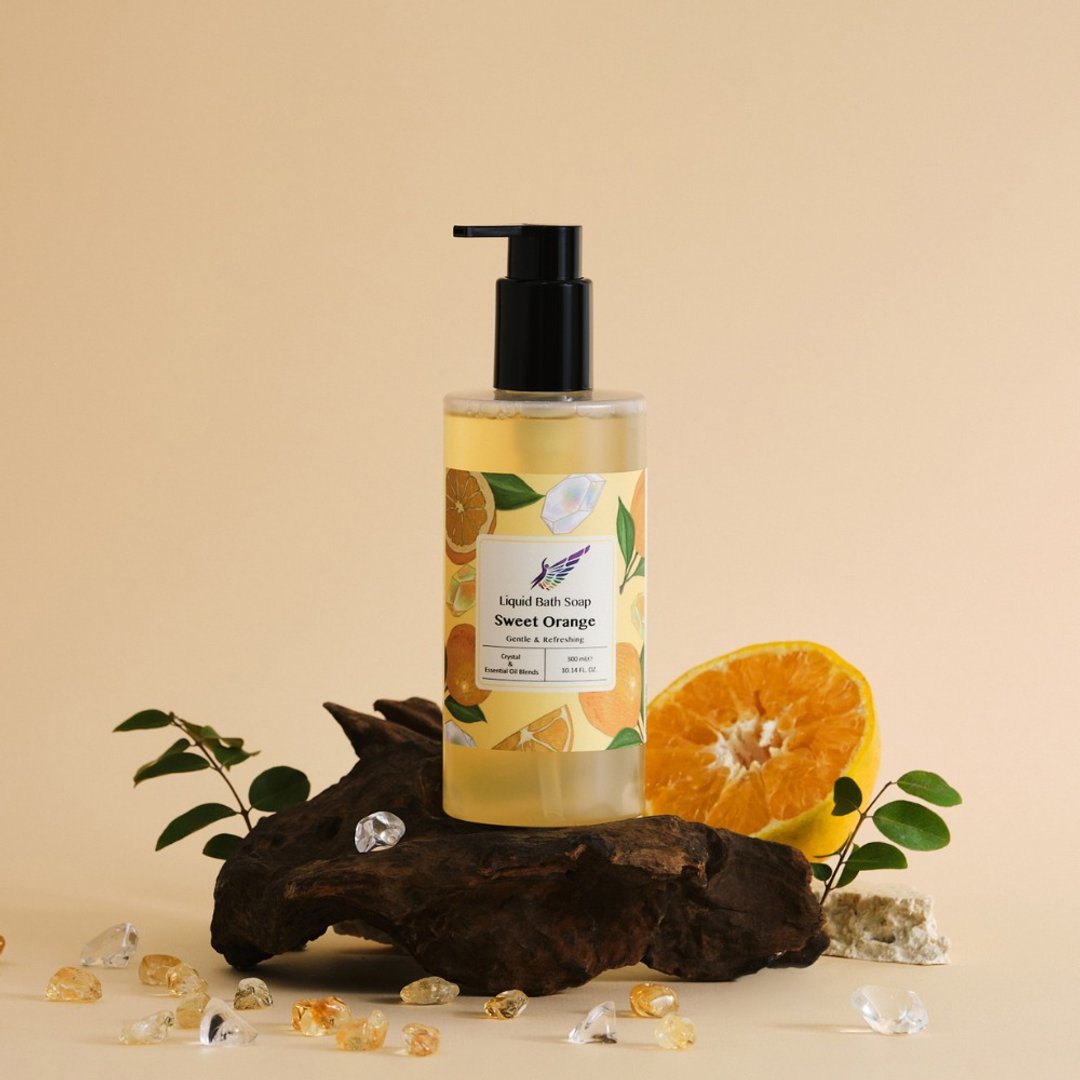 Sweet Orange 甜橙液态皂 | 洗悦【含能量水晶】 - 沐浴用品 - 精油 白色