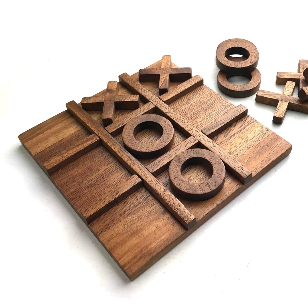 Wooden Tic-Tac-Toe - 桌游/玩具 - 木头 咖啡色