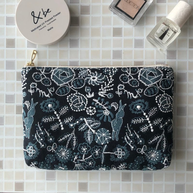 售罄 - 化妆包/杂物包 - 棉．麻 蓝色