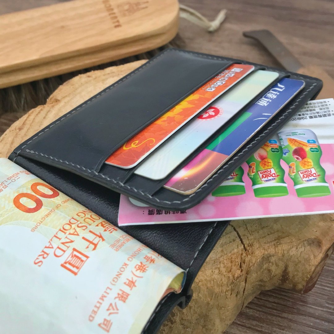 小牛皮系列 钱夹银包 6卡款式 手工银纸夹钱包 定制化拼色 - 皮夹/钱包 - 真皮 多色