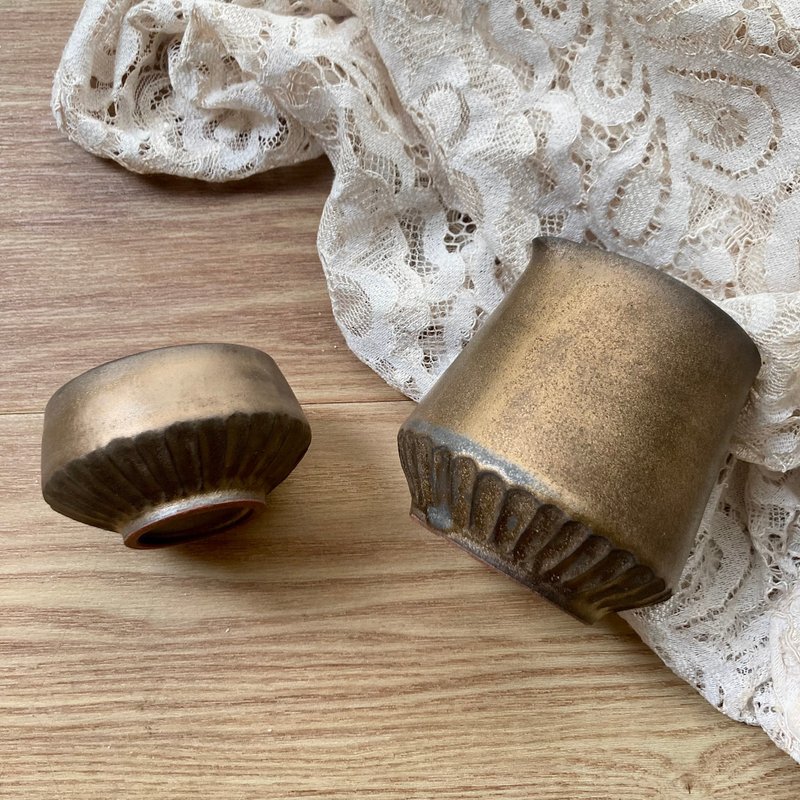 【One in the world】　Your own sake set - 酒杯/酒器 - 陶 金色