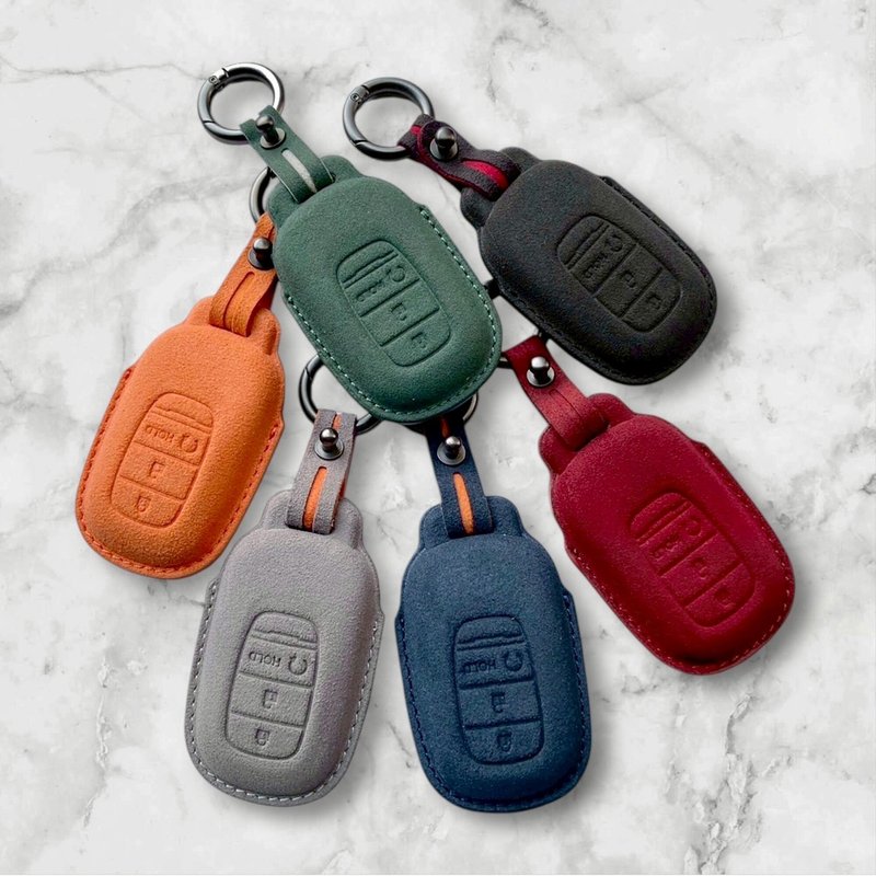 Honda 本田 HRV HR-V CRV Odyssey Fit 麂皮 钥匙套 汽车钥匙包 - 钥匙链/钥匙包 - 真皮 