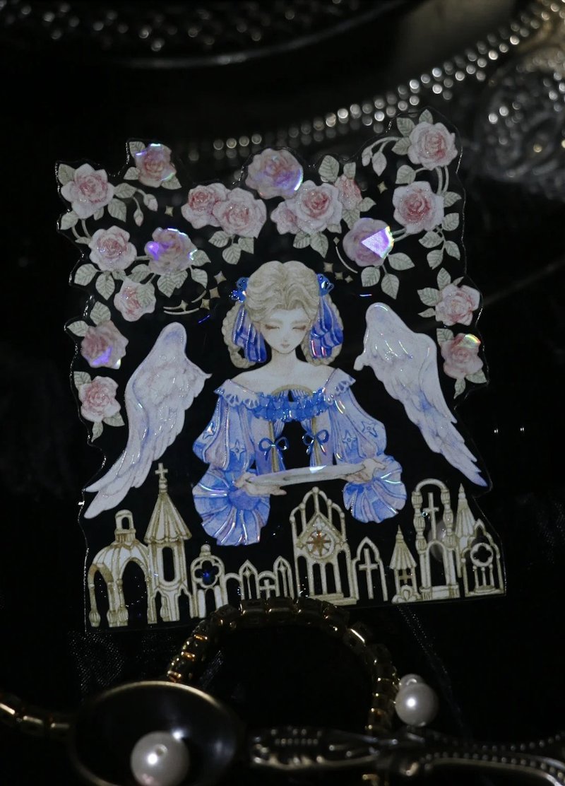 星降祝祷之夜 古典美学 暗黒薔薇 宮廷少女 PET 貝殼光 和紙膠帶 - 纸胶带 - 其他材质 多色