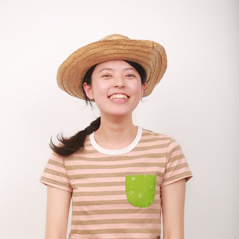 蘑菇Mogu 有机棉 / 口袋T / 秋葵 - 中性连帽卫衣/T 恤 - 棉．麻 咖啡色