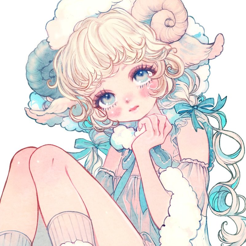 这款原创贴纸是使用可商用授权的工具制作的。
所有印刷皆委托国内印刷公司处理，但裁切为手工制作，因此在不影响图案的范围内可能会有轻微的参差或歪斜。
请理解其成品与市售商品可能有所不同。

您可将现有贴纸用于商业用途。
请勿复制或将其数位化。

原创贴纸【counting sheep A】 - 贴纸 - 纸 