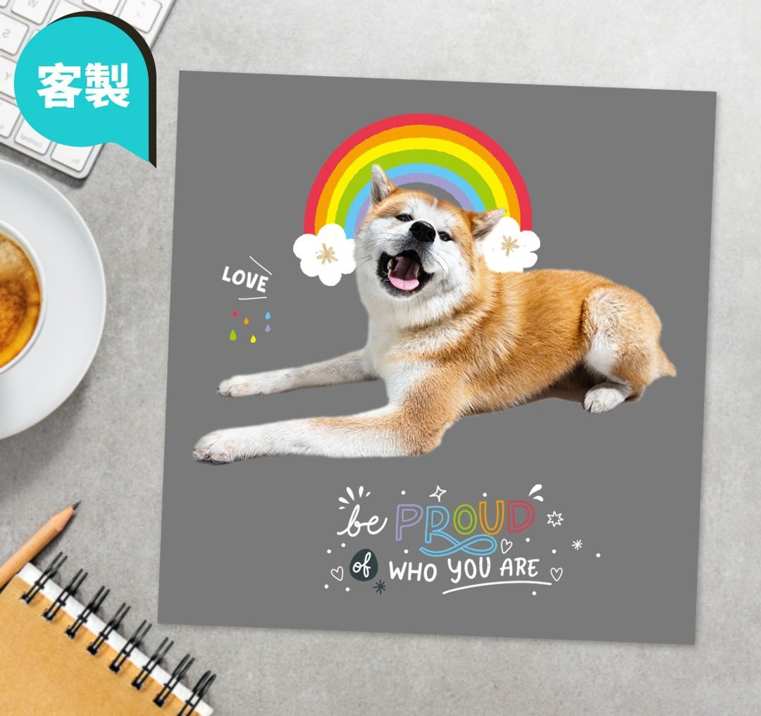 笑花【独家设计】Rainbow彩虹LOVE 相片情侣亲子定制化 - 其他 - 其他材质 白色