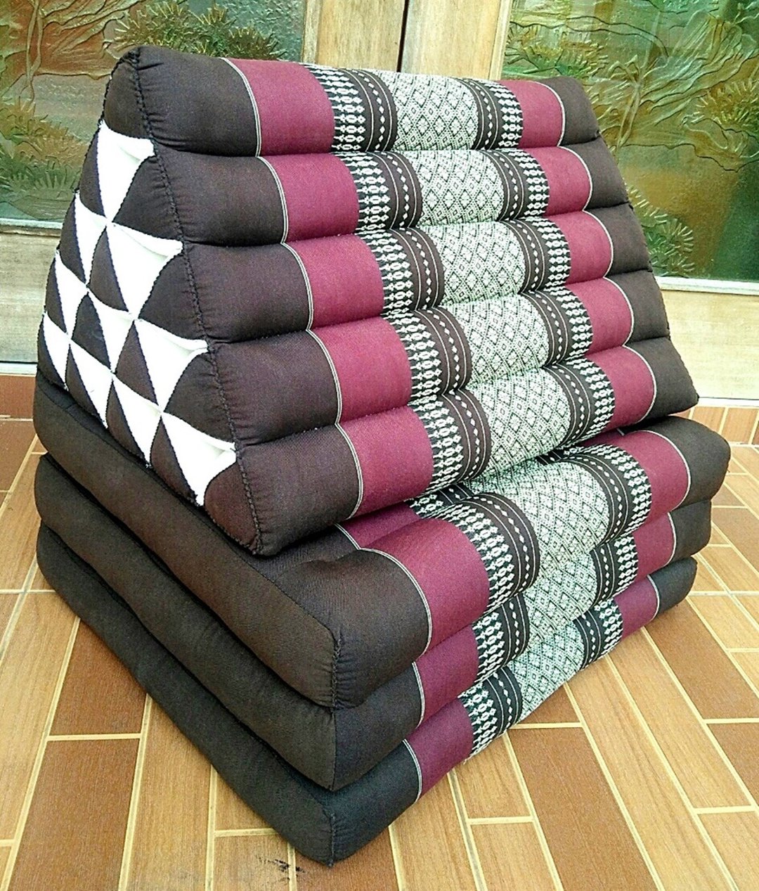 XL三角枕，15格，3折，尺寸55x180cm，Khit枕头，靠垫，木棉枕头，木棉床垫 - 枕头/抱枕 - 棉 多色