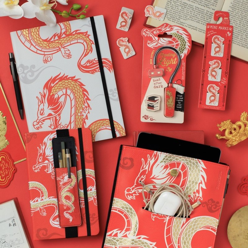 龙的传人创意文具 书写学习生肖礼物A5笔记本收纳袋笔袋 英国IF文 - 笔记本/手帐 - 其他材质 