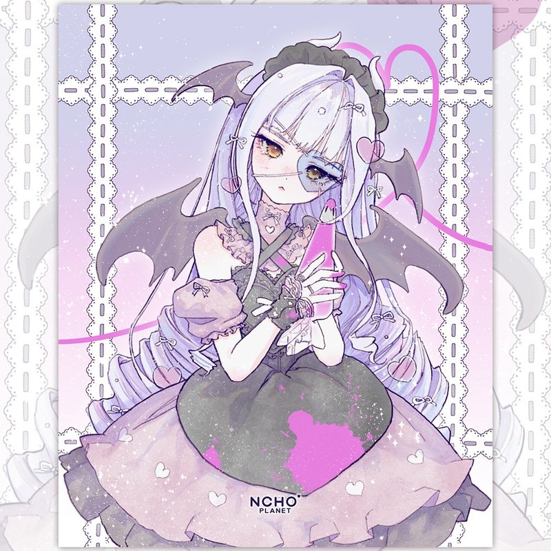 恶魔般的甜美 小卡 - 卡片/明信片 - 纸 紫色