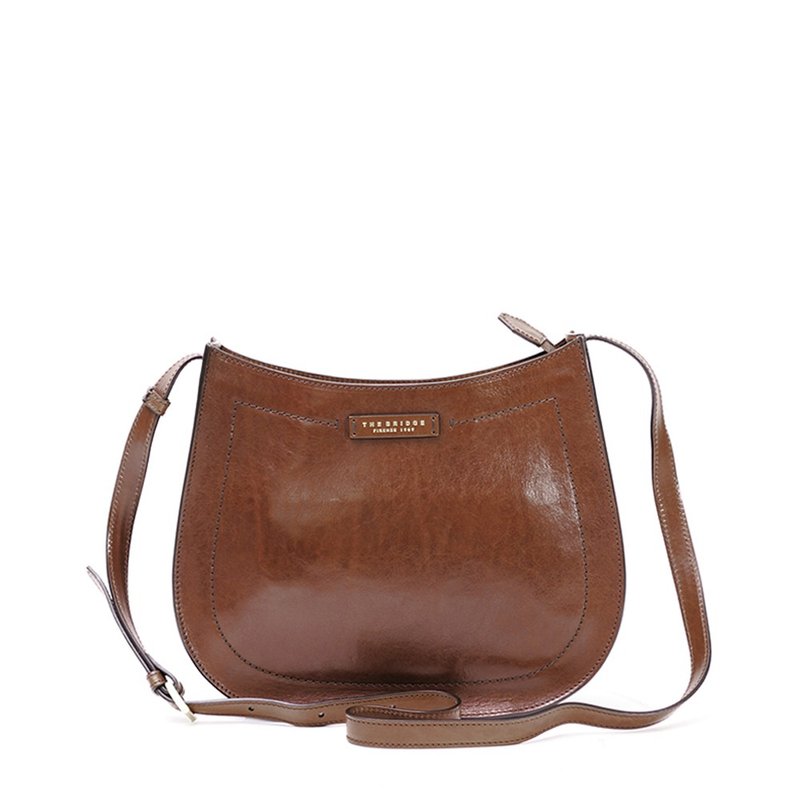 THE BRIDGE 意大利牛皮 GIOVANNA 侧背包 - 侧背包/斜挎包 - 真皮 咖啡色