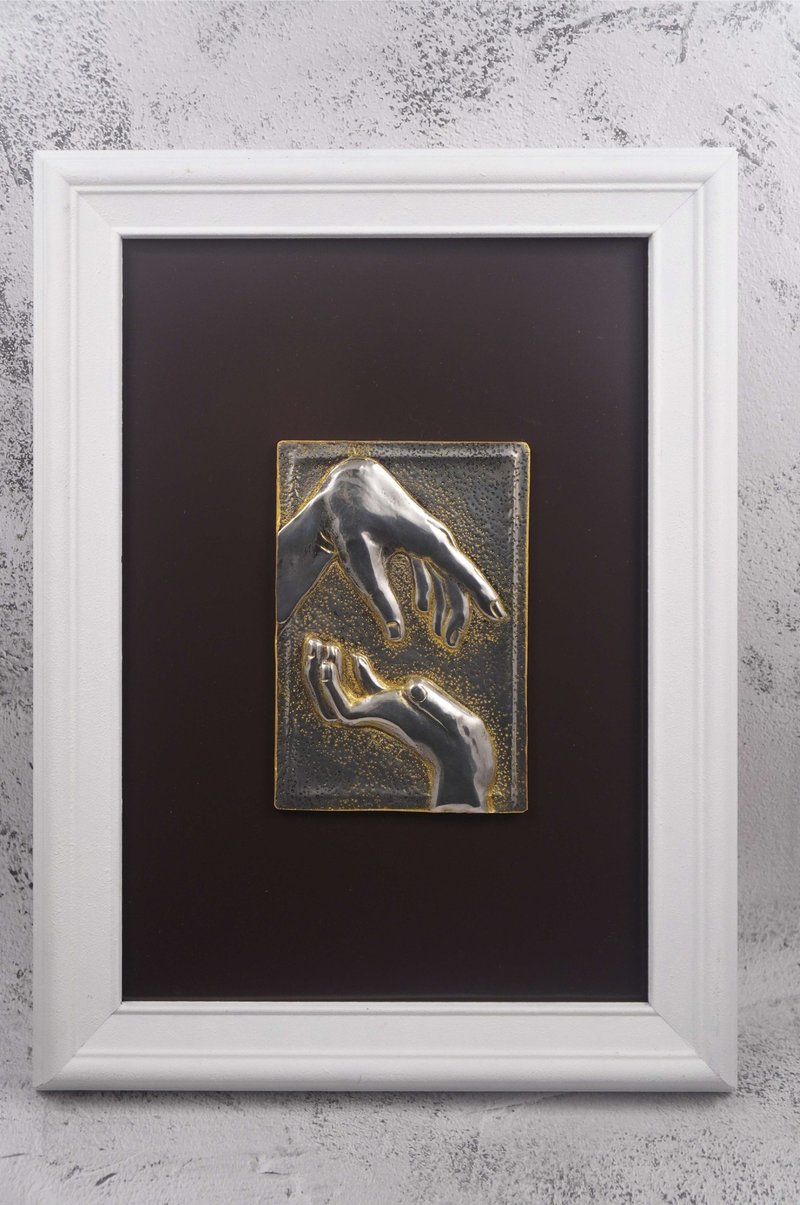 锡雕手语造型磁铁-施与受 - 海报/装饰画/版画 - 其他材质 