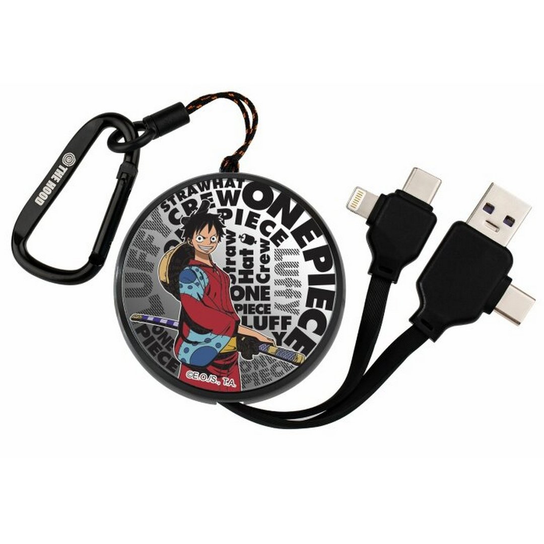 海贼王ONE PIECE 鲁夫 PD快充多合一伸缩镜面充电线 便携可伸缩式 - 充电宝/传输线 - 其他材质 白色