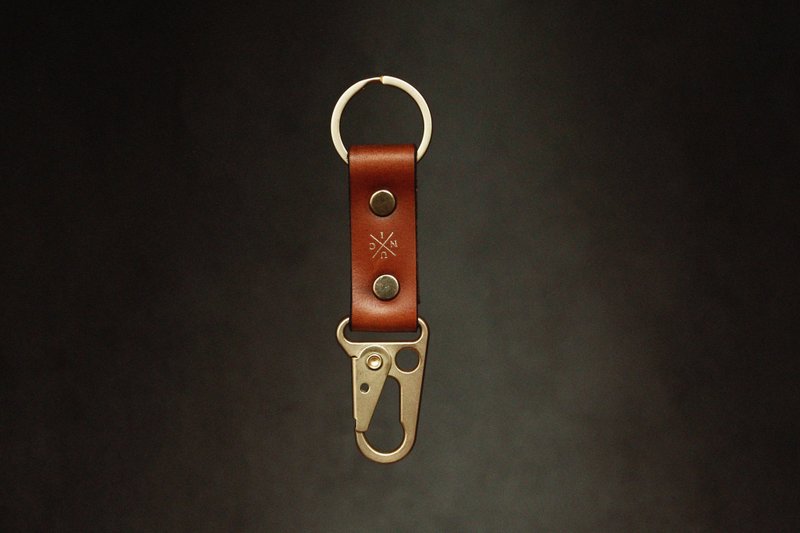 UNIC雾金版鹰勾扣钥匙圈 / 真皮钥匙扣【可定制化】 - 钥匙链/钥匙包 - 真皮 红色