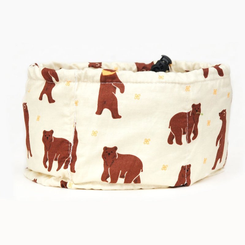 夏日必备 宠物消暑凉凉巾L (粉嫩黄星星棕熊) - 衣/帽 - 棉．麻 黄色