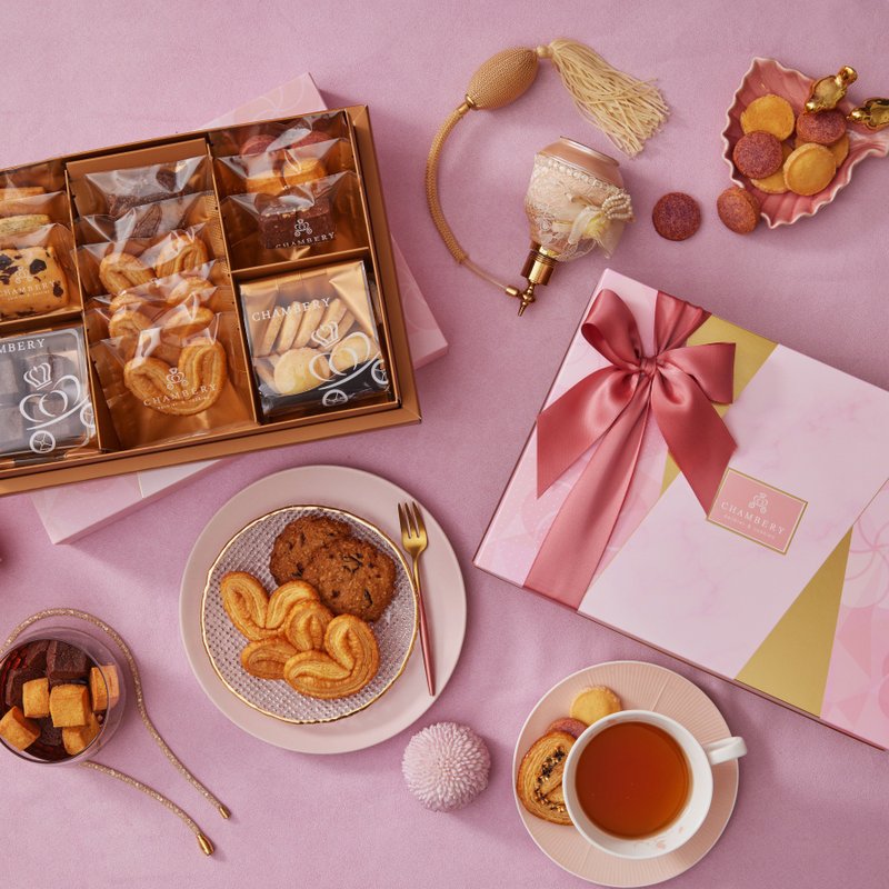 【香贝里】花颂礼盒/附提袋/喜饼/伴手礼/订婚/结婚/手工饼干 - 手工饼干 - 新鲜食材 