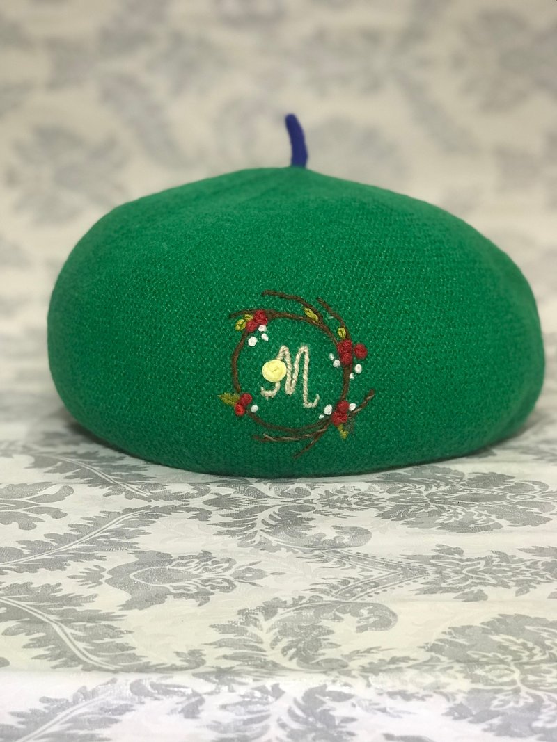 原创设计帽子新款秋冬手工帽子 - 帽子 - 羊毛 绿色