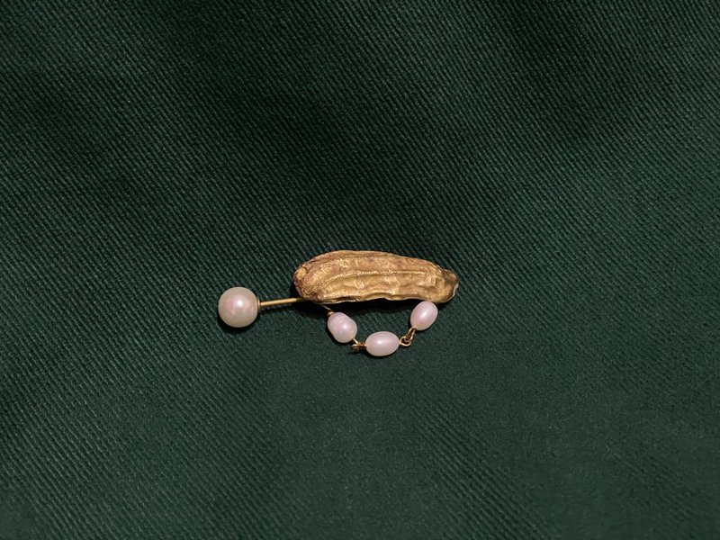 花生 幸福 - 胸针 - 铜/黄铜 金色