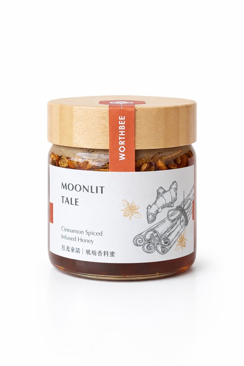 月光童话  琥珀香料蜜MOONLIT TALE - 蜂蜜/黑糖 - 玻璃 金色