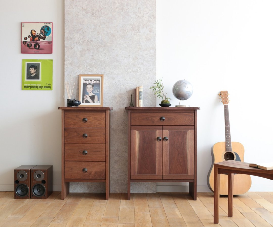 旭川家具 INTERIOR 北匠工房 Earth 抽屉柜68 - 衣柜/鞋柜 - 木头 