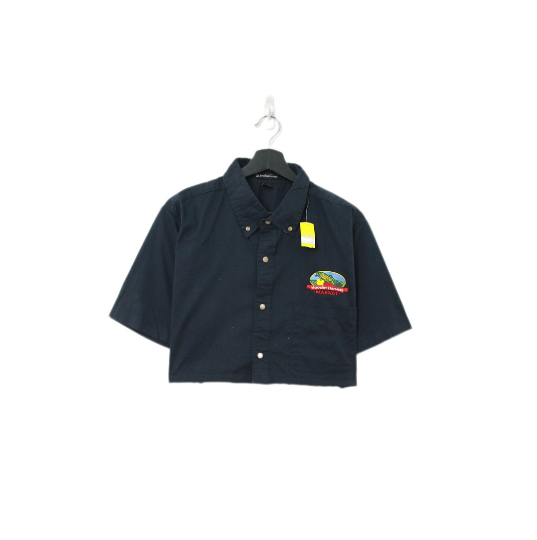 Back to Green-再制短板刺绣衬衫 彩色蔬果 wt-19//vintage shirt - 女装衬衫 - 棉 