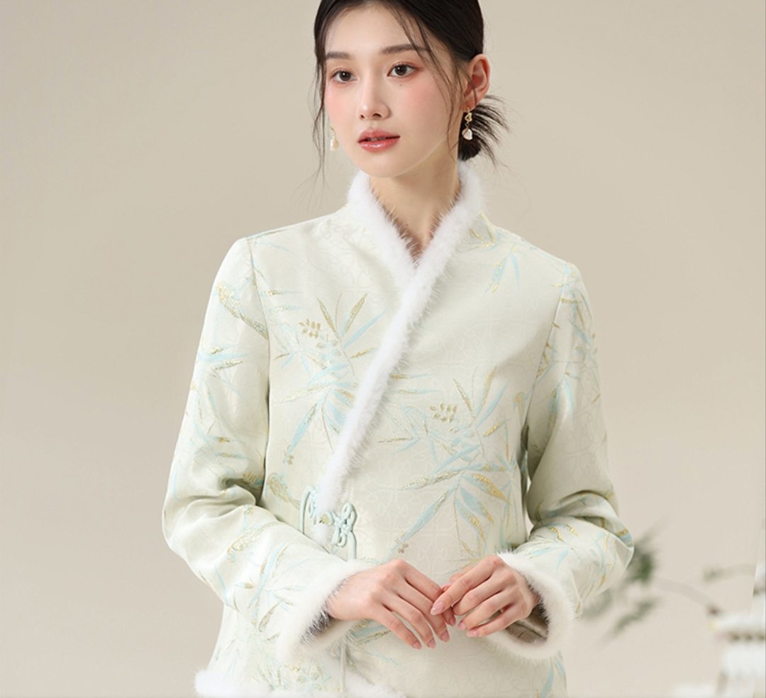 新中式復古 唐装夹棉 上衣/半裙 - 女装上衣 - 其他材质 白色