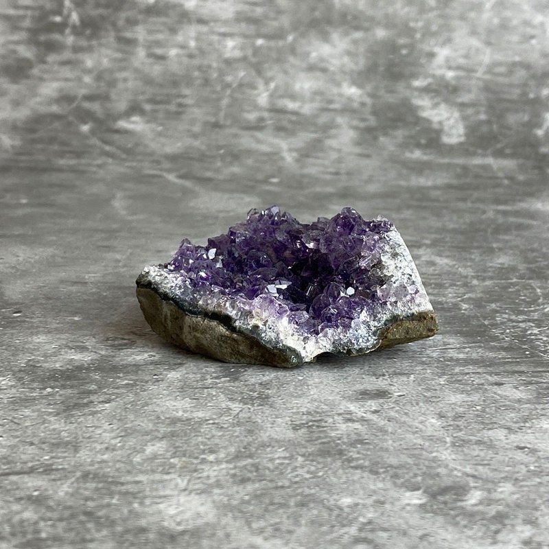 水晶簇- 紫水晶原矿 办公室疗愈微景观 设备摆饰 一物一图 - 摆饰 - 宝石 紫色