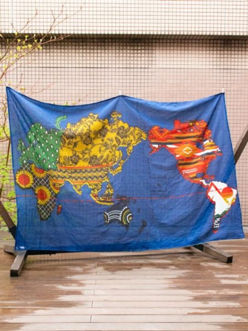 World Map Multi Cloth - 被子/毛毯 - 其他材质 